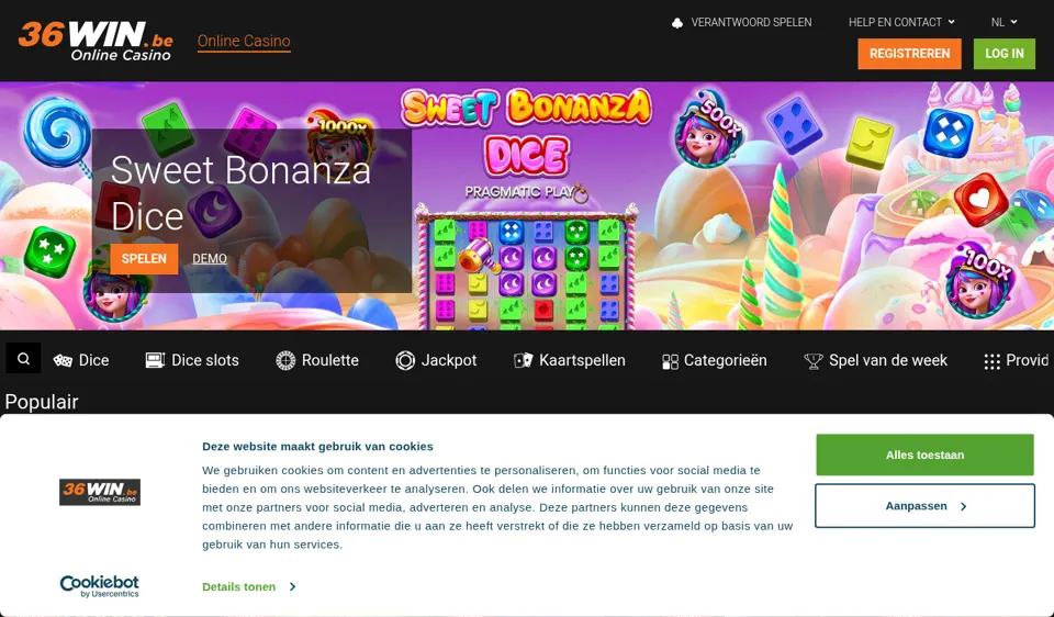 36win startpagina screenshot