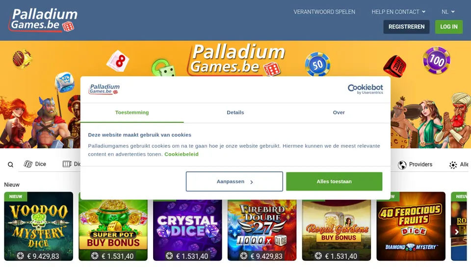 Palladium Games startpagina screenshot