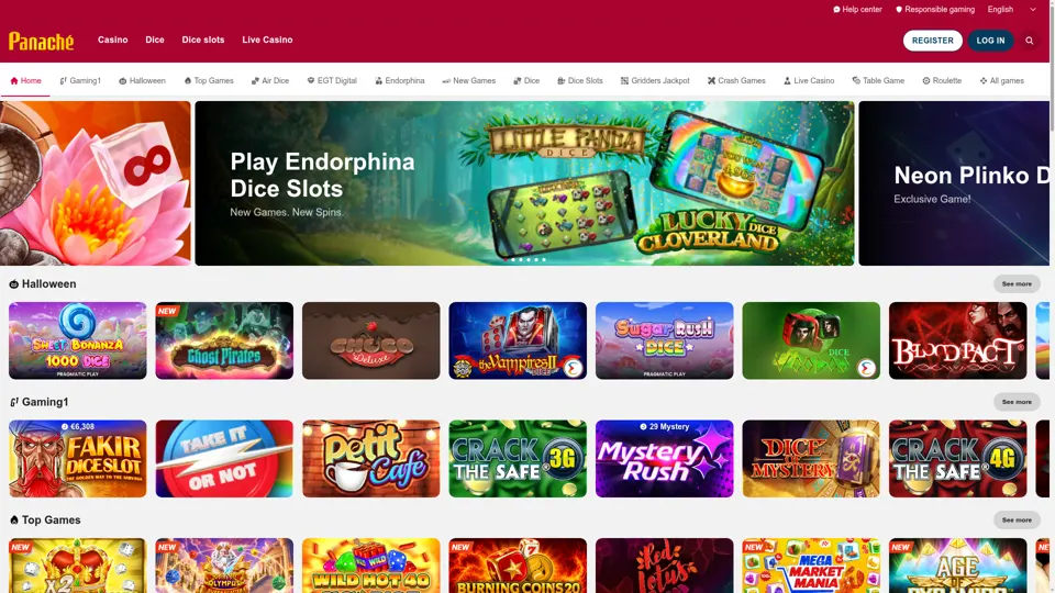 Panaché startpagina screenshot