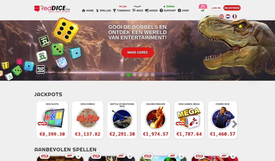 Red Dice startpagina screenshot
